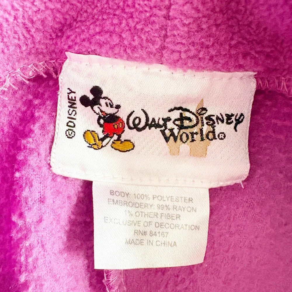 Disney Girls Tinkerbell Pink Fleece Beaded Tassel Vintage Y2K Beanie Hat OS
